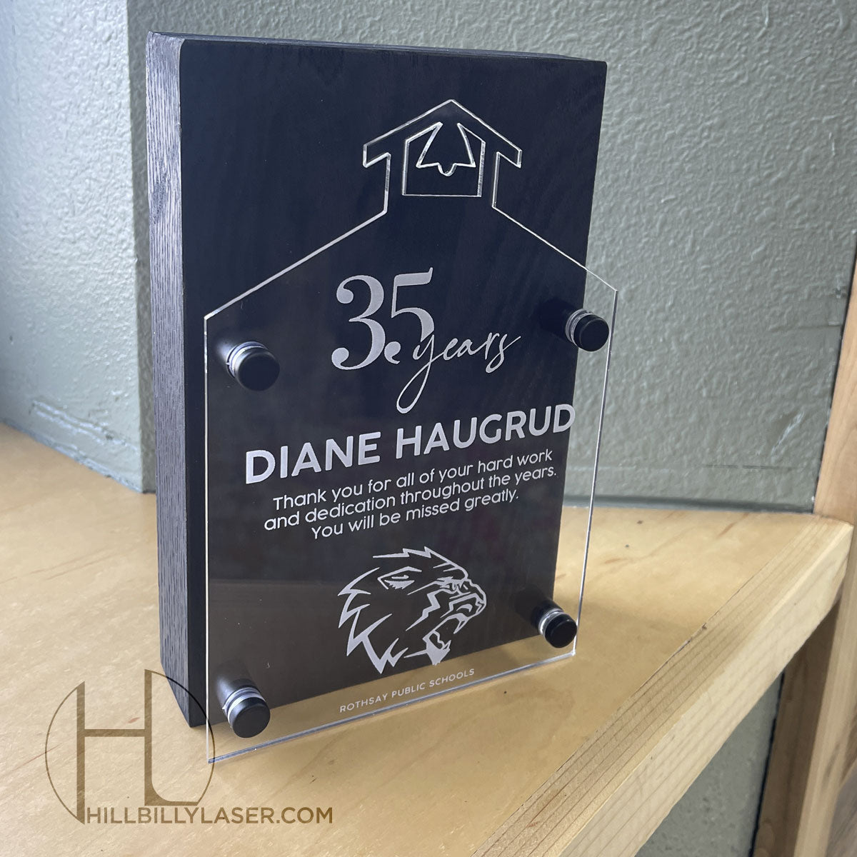 Rustic Wood + Acrylic Award - Hillbilly Laser