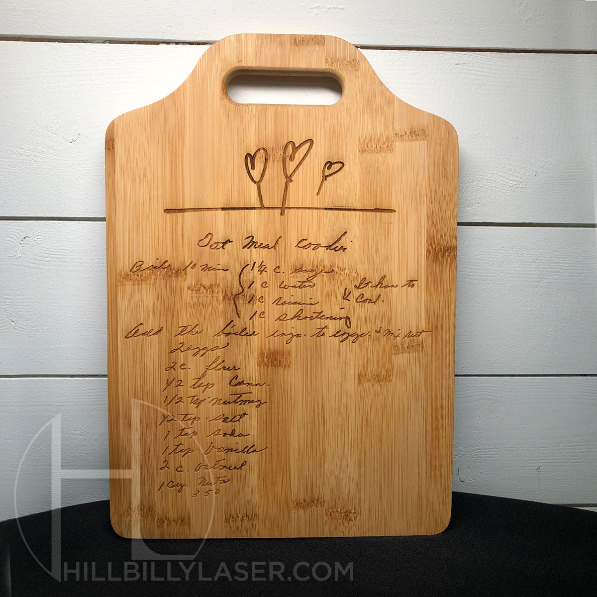 Buy Laser engraved bamboo cutting board with custom design, size: small  online from $18.00