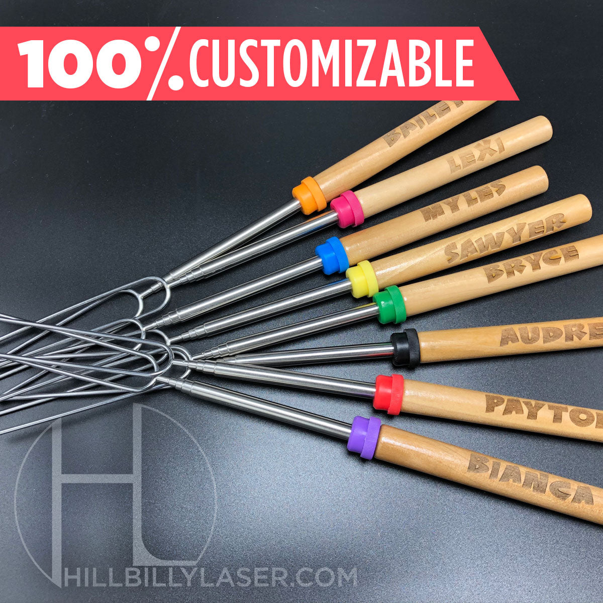 Retractable S'more Skewers - Hillbilly Laser