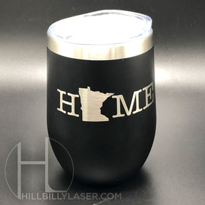 Stemless Stainless Wine Glass - Hillbilly Laser