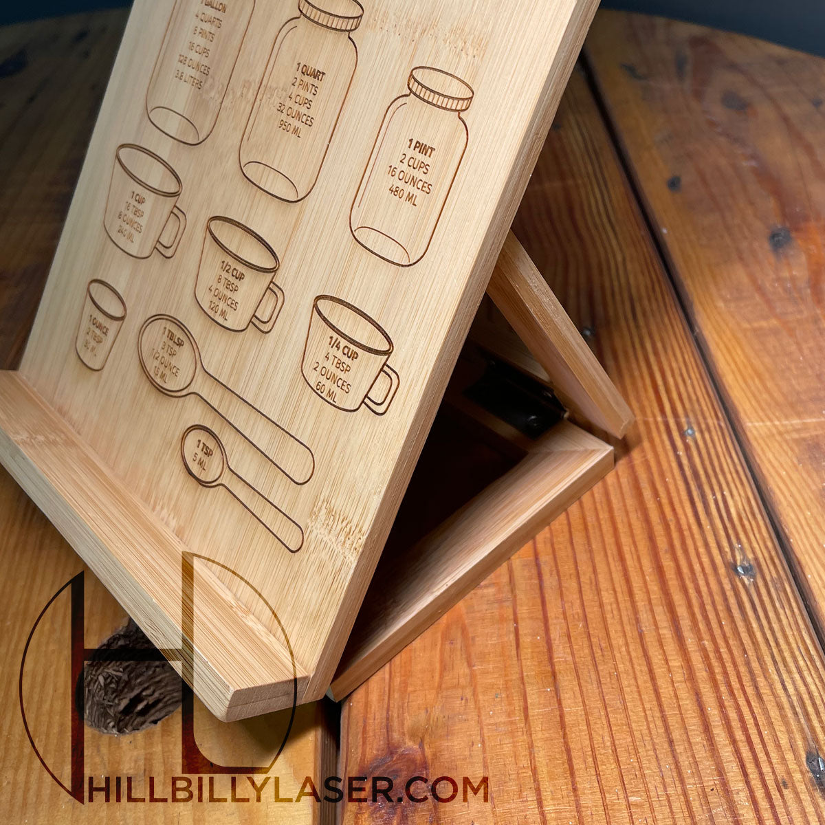 Bamboo Cutting Board w/Handle - Hillbilly Laser