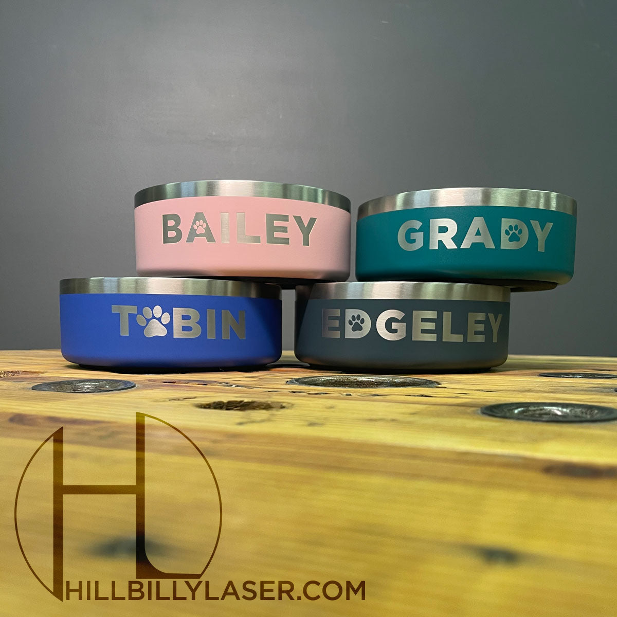 Stainless Dog Dish - Hillbilly Laser