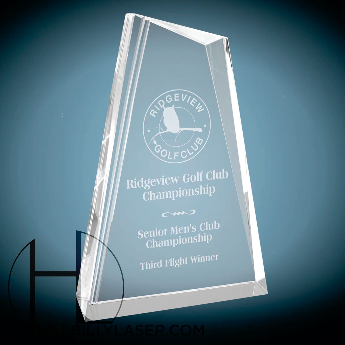 Crystal Peak Award • 8.25" tall - Hillbilly Laser